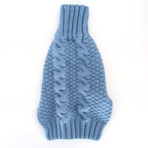 Unbranded Baby Blue Warm Knitted Wool Dog Puppy Pet Knitted Sweater -Size S -GUC